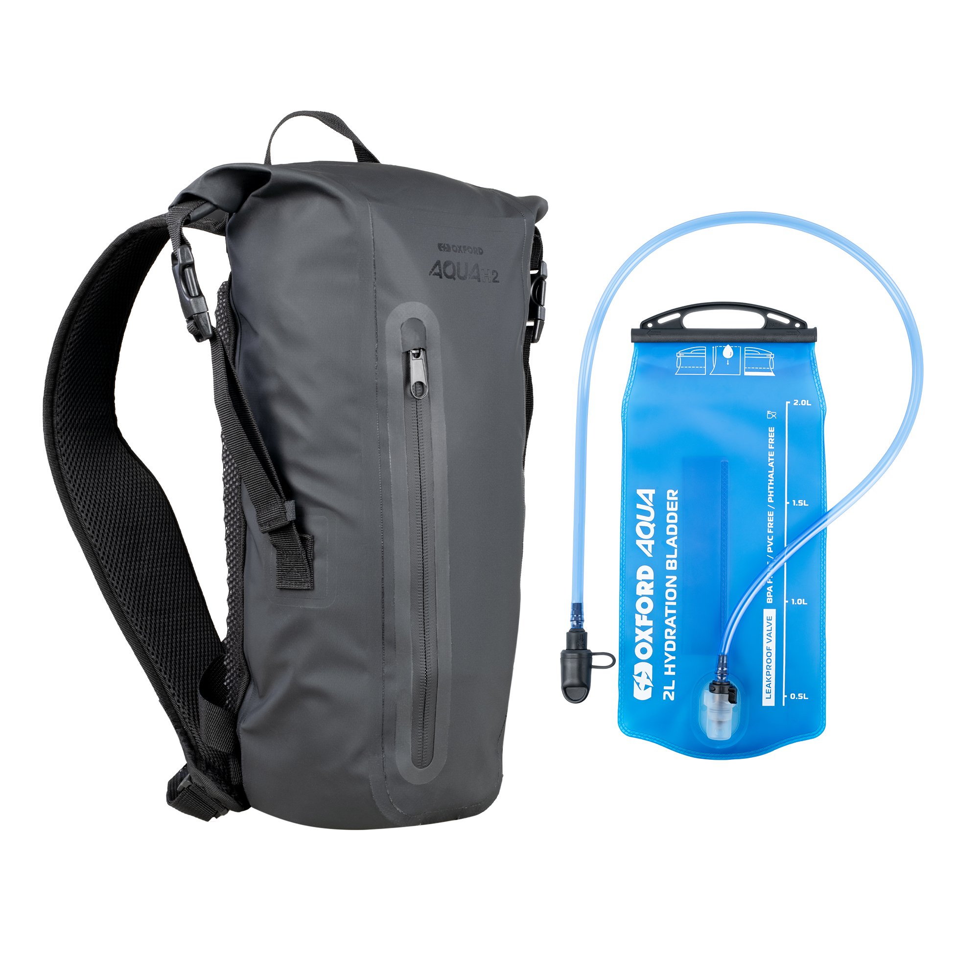 OXFORD Aqua H2 Backpack Black with Hydration Bladder  6lt OL703