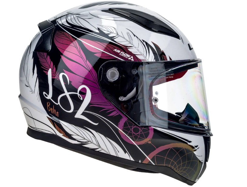 LS2 RAPID II FF353 BOHO GLOSS WHITE BLACK PINK