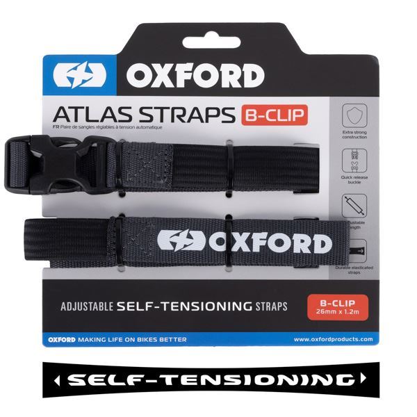 ΙΜΑΝΤΑΣ Oxford Atlas B-Clip 26mm x 1,2m (Pair) Asphalt OX319