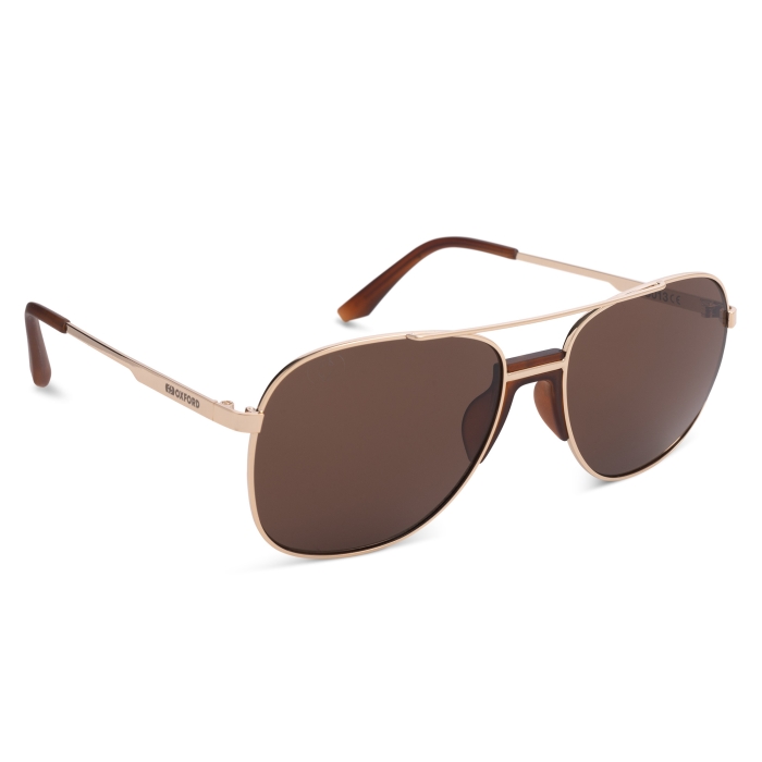  ΓΥΑΛΙΑ ΗΛΙΟΥ OXFORD Force One Gold Metal Frame Brown Lens Sunglasses SU013 