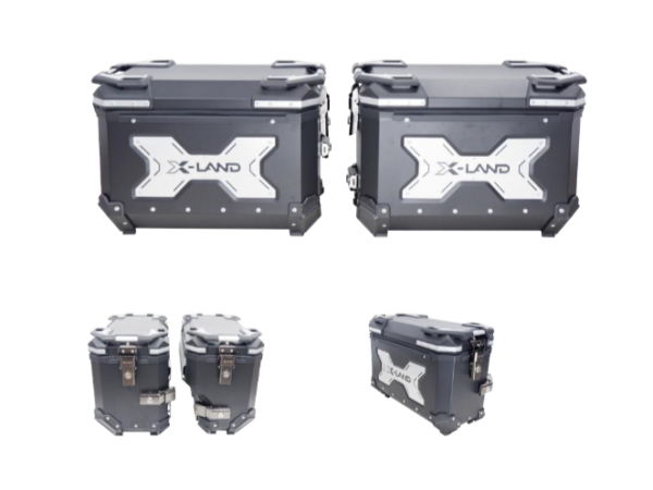X-LAND SPECIAL SET ΠΛΕΥΡΙΚΕΣ ΒΑΛΙΤΣΕΣ ΜΟΤΟΣΥΚΛΕΤΑΣ ΑΛΟΥΜΙΝΙΟΥ Y38-Y32-BLK ΜΑΥΡΕΣ 38-32 LT.