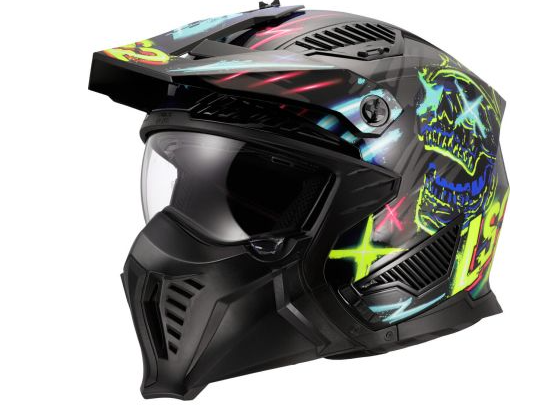 LS2 OF606 DRIFTER RAYZ GLOSS BLACK BLUE
